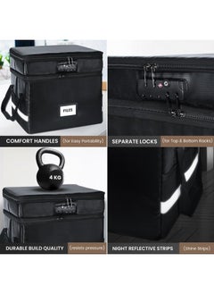 RFAQK Fireproof Document Box With Lock2 Layer File Cabinet Storage Bag With Multiple Pockets Waterresistant File Box With Reflective Stripdocument Organizer For Hanging Letter/Legal Folders Certificate  - Image 5