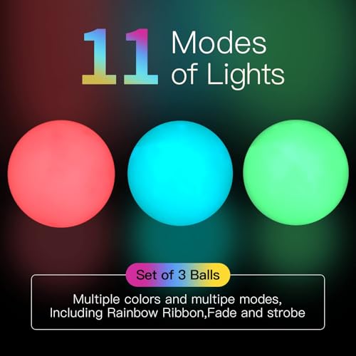 POITOI Juggling Balls Light Up Juggling Ball Glow in The Dark Juggling Balls USB Rechargeable Glowing Juggling Ball for Beginners and Professionals Set of 3 - Image 3