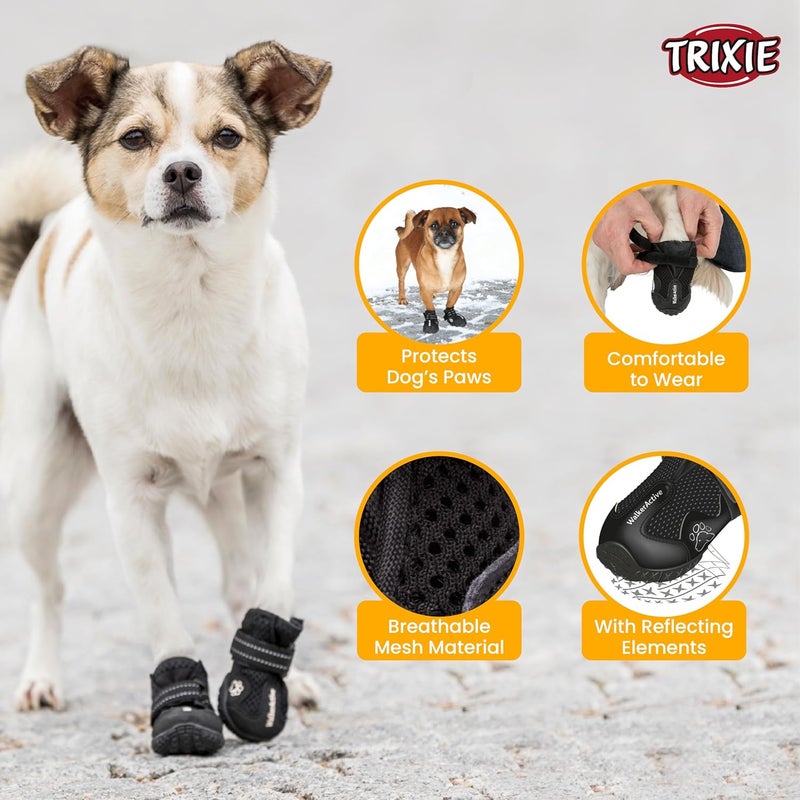 Trixie Walker Active Protective Boots for Dogs, Used for Pets with Wounds and Inflamed Joints, 4pcs, Black (M) - Image 5