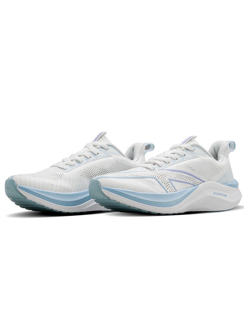 HUNDRED Hundred Glidepace  Multipurpose Shoes | Running, Walking, Training, Gym & Jogging | Active Grip | HexaFoam Technology |Carbon Fibre Support Plate (White/Light Blue - EUR 42)  - Image 4
