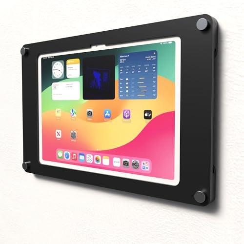 TABcare Acrylic Wall Mount Floating Frameless Display with Metal Standoff for iPad 10 10.9, 11 A16 Tablet (Black, iPad 10/11) - Image 5