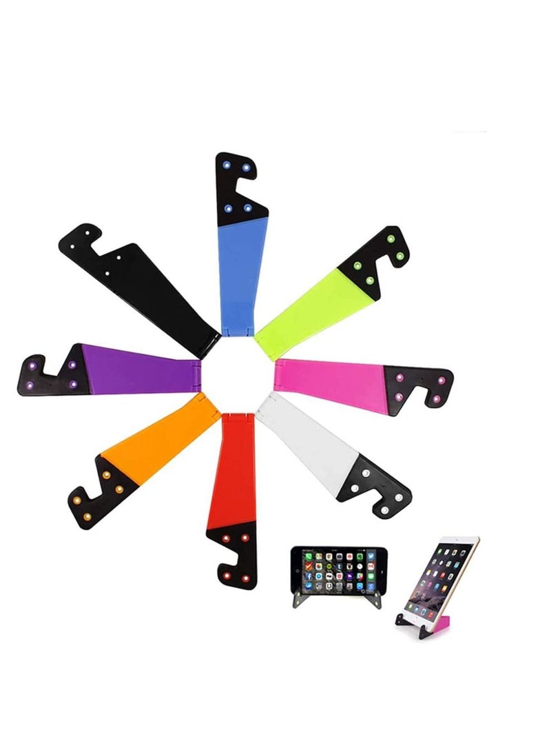 Y&D Foldable Wivel Stand for Phones and Tablets Portable V model Mobile Phone Holder, Desktop Mount Holder Cradle iPads, E-readers, Pack of 8 - Image 1