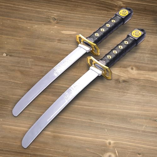 BSADIY 2 Pcs Plastic Samurai Sword with Sheath, Ninja Swords Katana Toy Halloween Costume Accessories for Boys, 16.5'' Length - Image 4