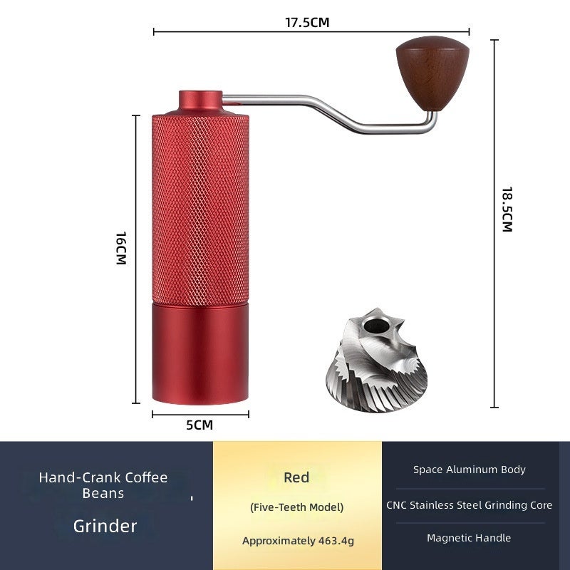 WU Cross-Border Hand-Crank Coffee Grinder with CNC Steel Burr - Portable Espresso Maker - Image 1