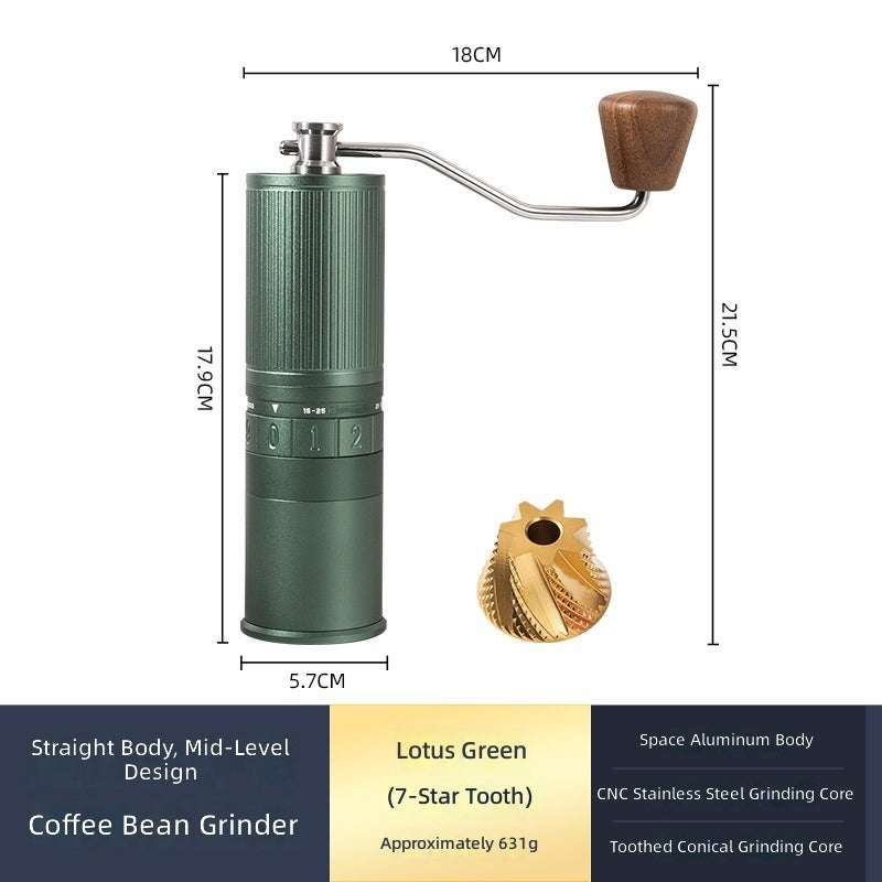 WU Cross-Border Hand-Crank Coffee Grinder with CNC Steel Burr - Portable Espresso Maker - Image 2