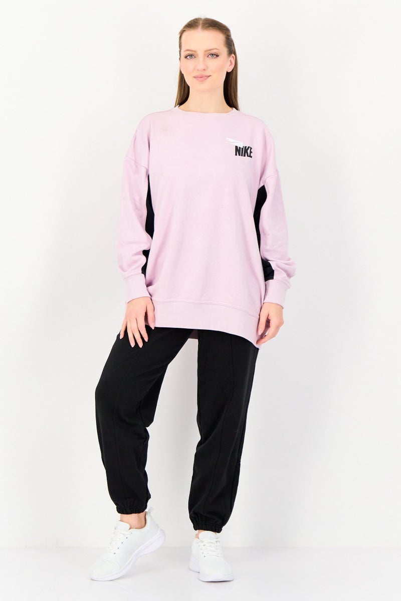 Nike سويت شيرت خارجي فضفاض للنساء، بنفسجي فاتح - Image 4