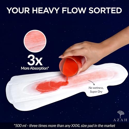 Azah XXXL Sanitary Napkins for Women [Pack of 10] | Extra Large Night Pads | Cottony Soft Sanitary Pads for Women | XXXL Pads for Womens | Leak Proof for Overnight Protection | Extra Long & Wide Back - Image 5