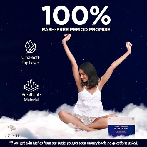 Azah XXXL Sanitary Napkins for Women [Pack of 10] | Extra Large Night Pads | Cottony Soft Sanitary Pads for Women | XXXL Pads for Womens | Leak Proof for Overnight Protection | Extra Long & Wide Back - Image 3