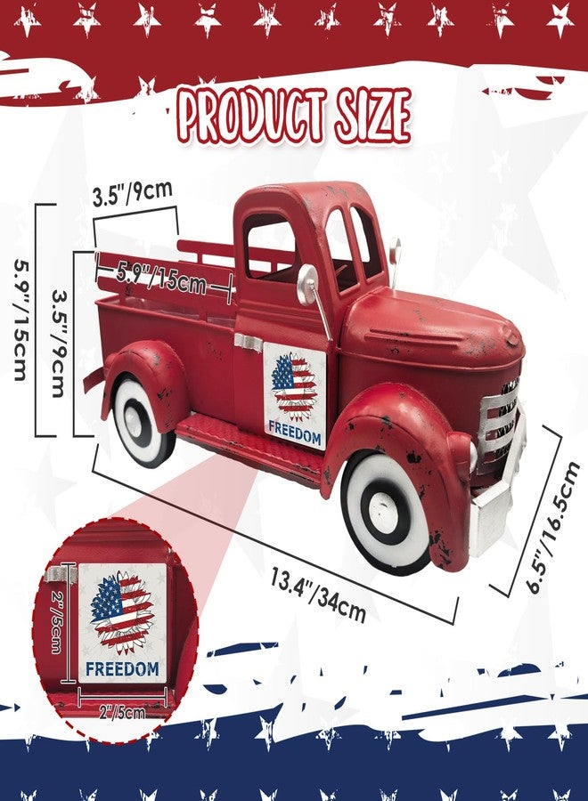 Teeloray Thanksgiving Table Decor 13.4 Inch Farmhouse Vintage Truck with 12 Magnets Fall Thanksgiving Centerpieces for Tables Rustic Turkey Decoration Metal Pickup Interchangeable Holiday Decor, White - Image 2