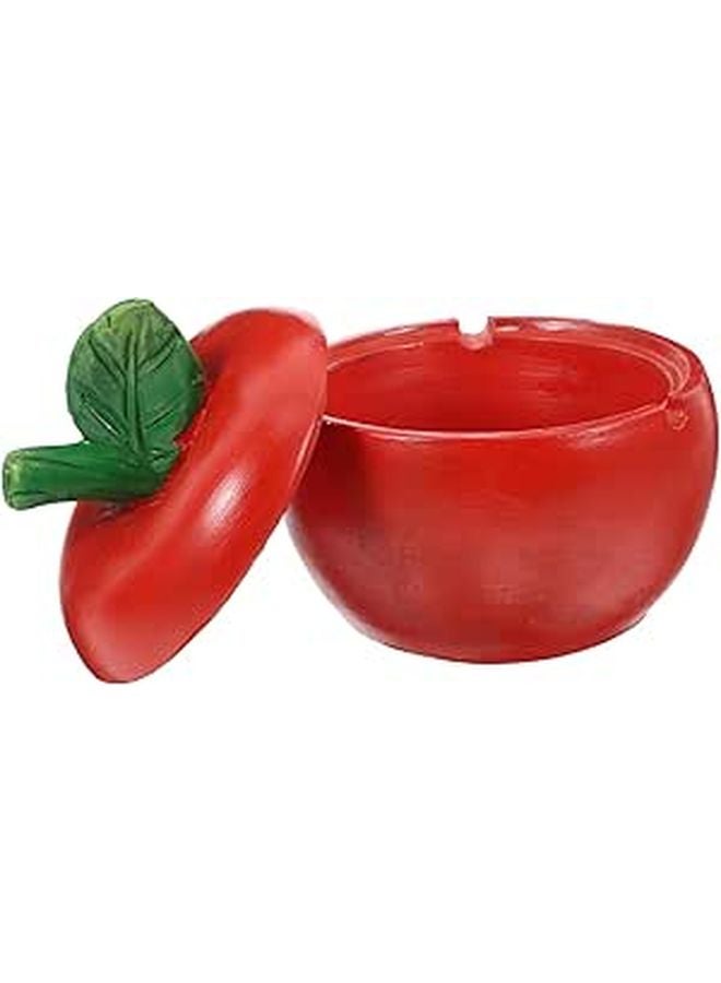 Ceramic Ashtray with Lid Decorative Ash Holder Unique Shape Design Easy to Clean - Image 1