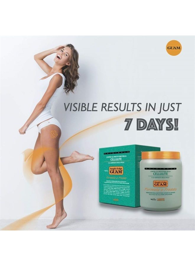 GUAM Anti-cellulite Mud COLD FORMULA, Seaweed Body Wrap for Cellulite, Skin Tightening Marine Clay for Body Cellulite and Leg Swelling | Cellulite Removal Treatment, 1KG Guam Beauty - Image 3
