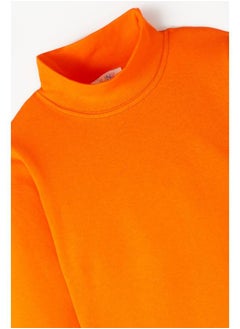 JUNE June Raised Turtleneckk Kids Basic Tshirt Orange  - Image 3