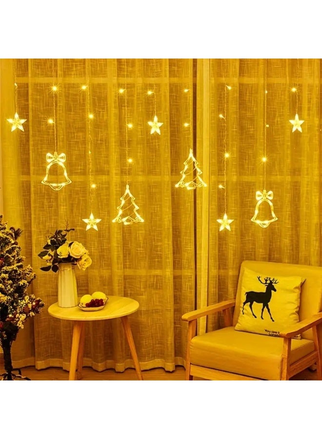 Home Care LED Curtain String Lights, Plastic – Snowflake & Doll Design, 3.5 m - Image 3