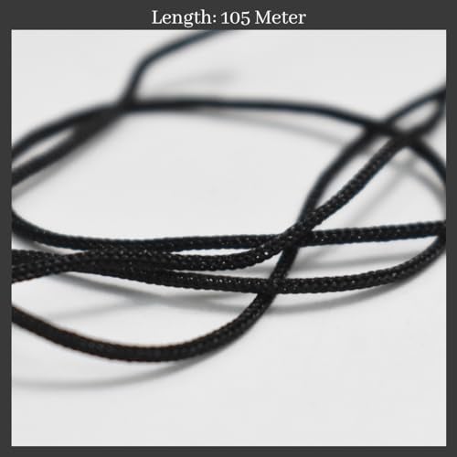 Embroiderymaterial 1 MM Thick Black Nylon Thread/Dori for Jewellery Making, Bracelet Making, Craft, Sewing, Crochet, Macrame, Rakhi, (1Roll, 105 Meters) - Image 4