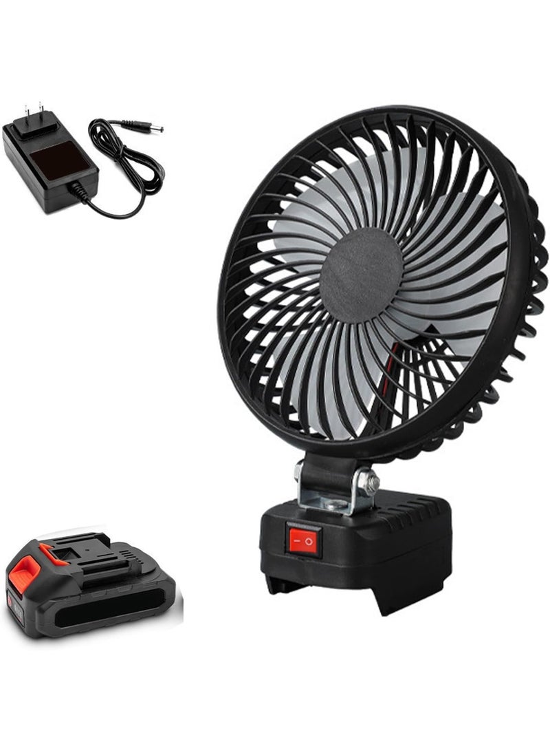 8-inch Cordless Rechargeable Outdoor Camping Fan - 5000 RPM Pure Copper Motor, 2-Speed High Velocity Air Circulator - Image 1