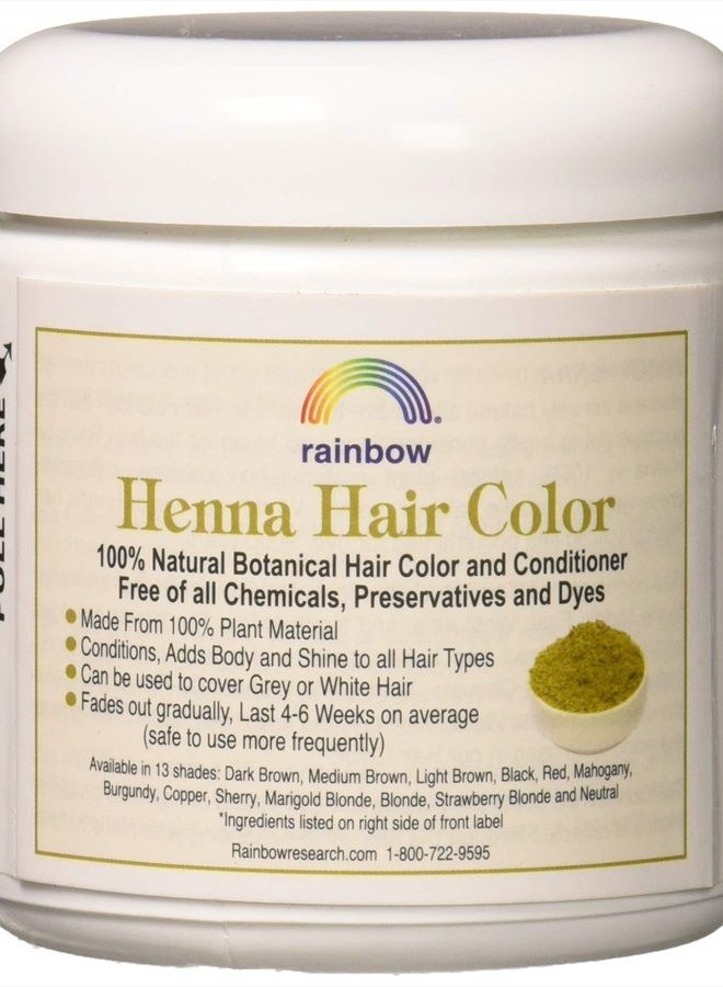 Rainbow Research Henna Hair Color and Conditioner Persian Dark Brown Sable - 4 oz - Image 2