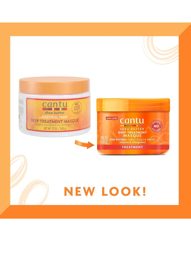 Cantu Deep Treatment Masque with Shea Butter for Natural Hair, 12 oz (Packaging May Vary) orange - Image 2
