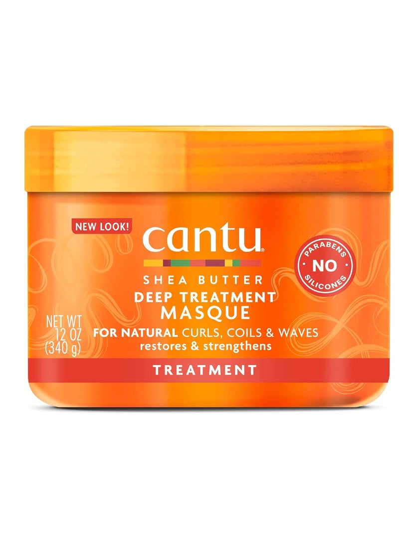 Cantu Deep Treatment Masque with Shea Butter for Natural Hair, 12 oz (Packaging May Vary) orange - Image 1