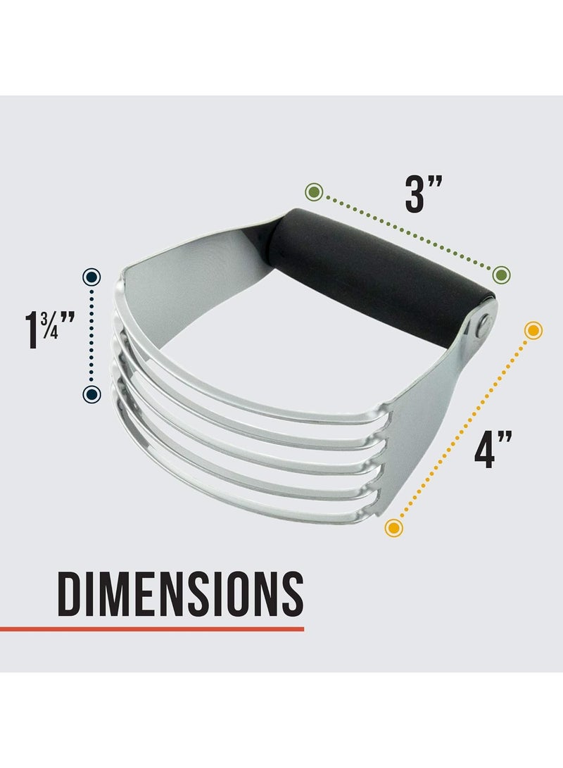 general Pastry Blender Multi-Purpose Dough Blender Mixer Stainless Steel Blades Heavy Duty Pastry Cutter Pastry Blender Stainless Steel - Image 4