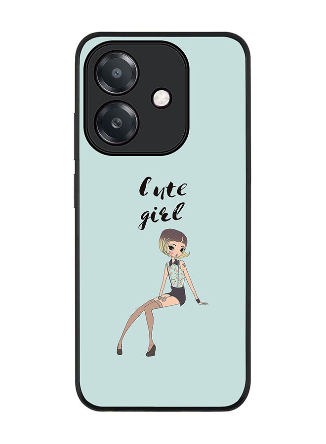 Stylizedd For Oppo A5i Case,Slim fit Camera Protection, Shockproof Thin Phone cover  - Shy Cute Girl