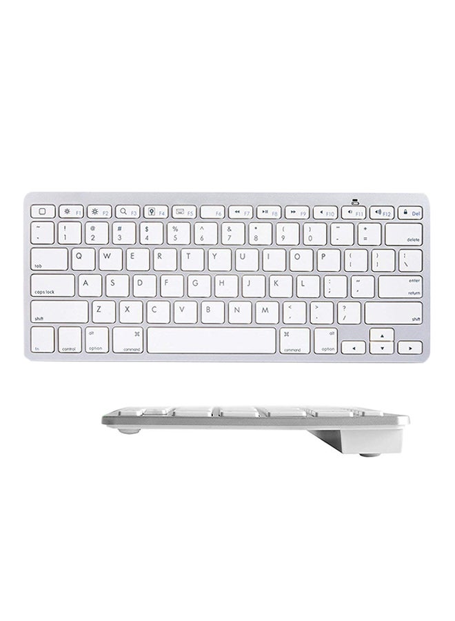 EHOME Ultra-Slim Wireless Bluetooth Keyboard White - Image 1