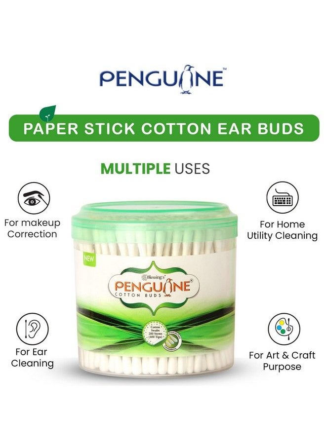 Paper Stem Cotton Ear Buds/Swabs ;200 Stems; 400 Swabs Multipurpose Double Tip Cotton Earbuds/Swabs (Pack Of 1) - pzsku/Z3EBA8B353EC2A4A4AE41Z/45/_/1690021860/2d91c1ba-b71e-4542-98bc-e5128a90442d