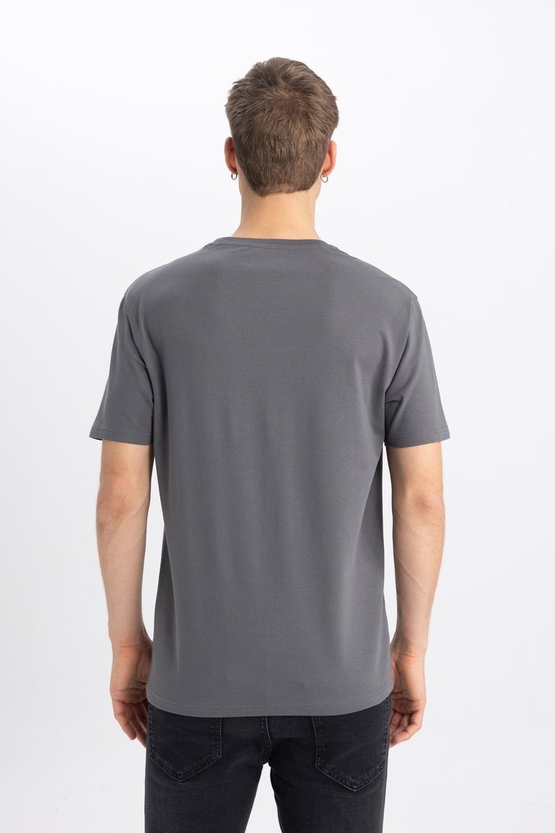 Man Regular Fit Crew Neck Printed T-Shirt