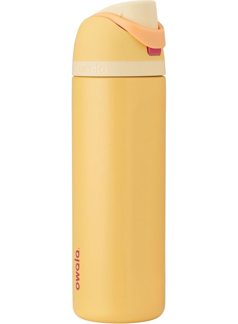 Owala Disney Princess FreeSip Insulated Stainless Steel Water Bottle with Straw and Sticker for Sports and Travel, BPA-Free Sports Water Bottle, 24 oz, Belle - Image 2