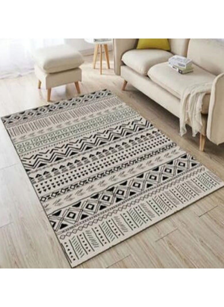 Loquat Polyester Fiber Abstract Ink Splashing Retro Ethnic Style Carpet 