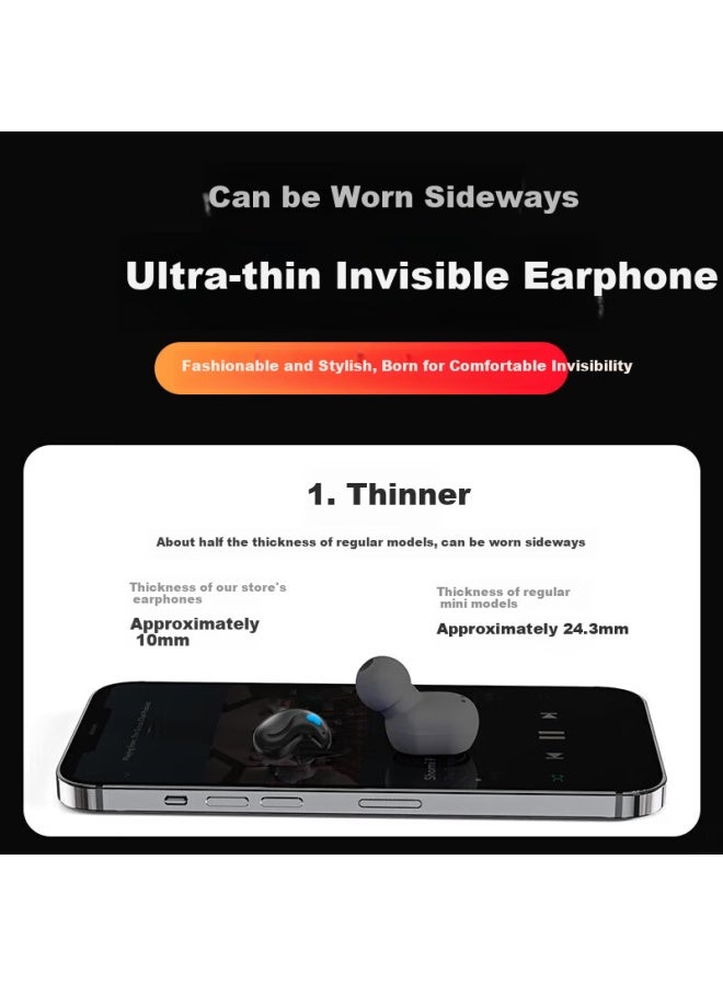 Sr German Berlin Voice Sleep Bluetooth Headphones Top Ten Bone Conduction Long-lasting Comfort Invisible Mini True Wireless Non-in Active Noise Cancellation Call X5 Black - Image 2