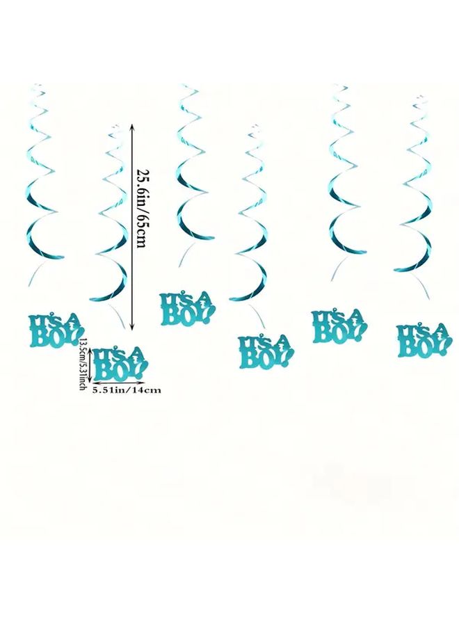 Pink Gender Reveal Spiral Ribbon Garland with It S A Banners Plastic Shower Party Decorations - Image 3