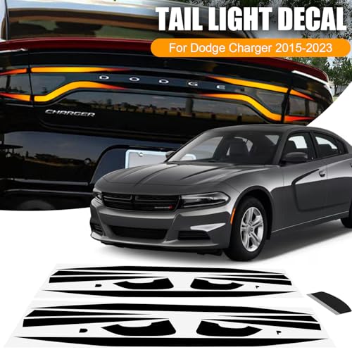 Deargooday Tail Light Race Track Bat Vinyl Overlay Decal Cover Exterior Accessories for Dodge Charger 2015 2016 2017 2018 2019 2020 2021 2022 2023 2024 - Image 2