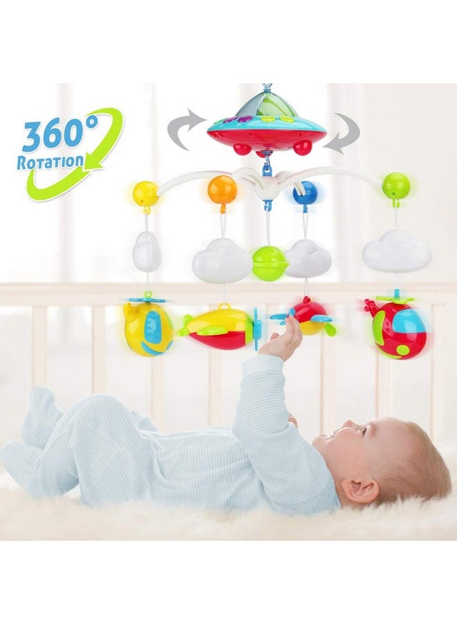 Elf Lab Baby Musical Crib Mobile with Hanging Rotating Toys, Remote Control, Lights Projector Function Music Box, Cartoon Rattles for Babies Boy Girl 0-24 Months, Newborn Sleep with 108 Melodies (Plane) - Image 3