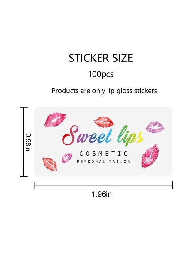 MCMBY - 100 pcs Clear Lip Gloss Tube Labels customize, Lip Gloss Stickers - Image 1