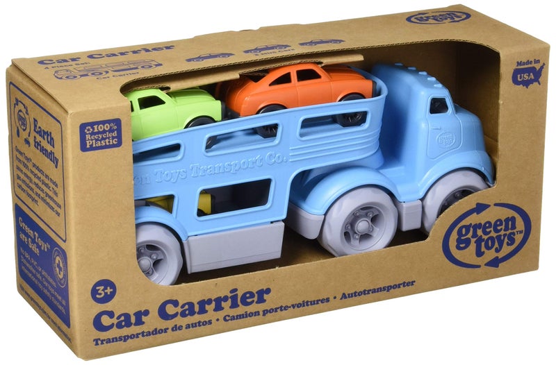 Green Toys Car Carrier, Blue CB - Pretend Play, Motor Skills, Kids Toy Vehicles. No BPA, phthalates, PVC. Dishwasher Safe, Recycled Plastic, Made in USA. - Image 3