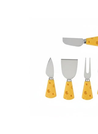 AKDC 4PCS PLASTIC WITH SS CHEESE KNIFE SET