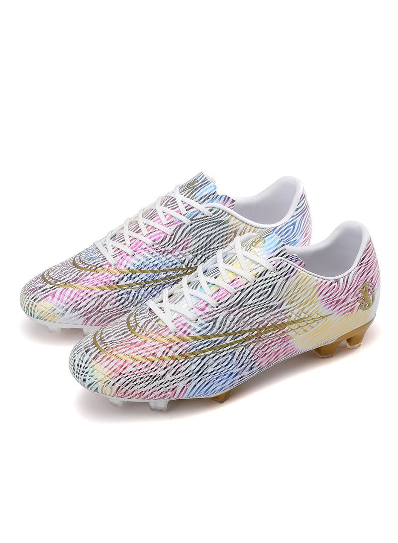 SKY WING Men's Soccer Shoes Cleats Professional High-Top Breathable Athletic Football Boots Sneakers for Outdoor Indoor