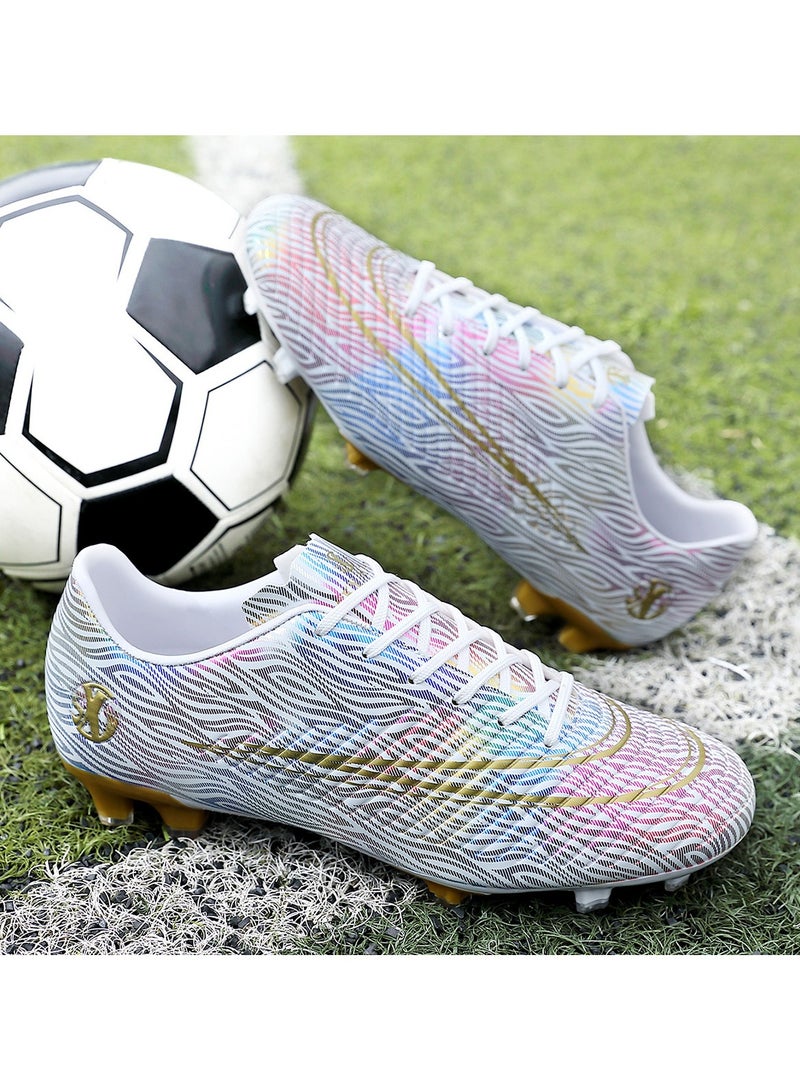 SKY WING Men's Soccer Shoes Cleats Professional High-Top Breathable Athletic Football Boots Sneakers for Outdoor Indoor