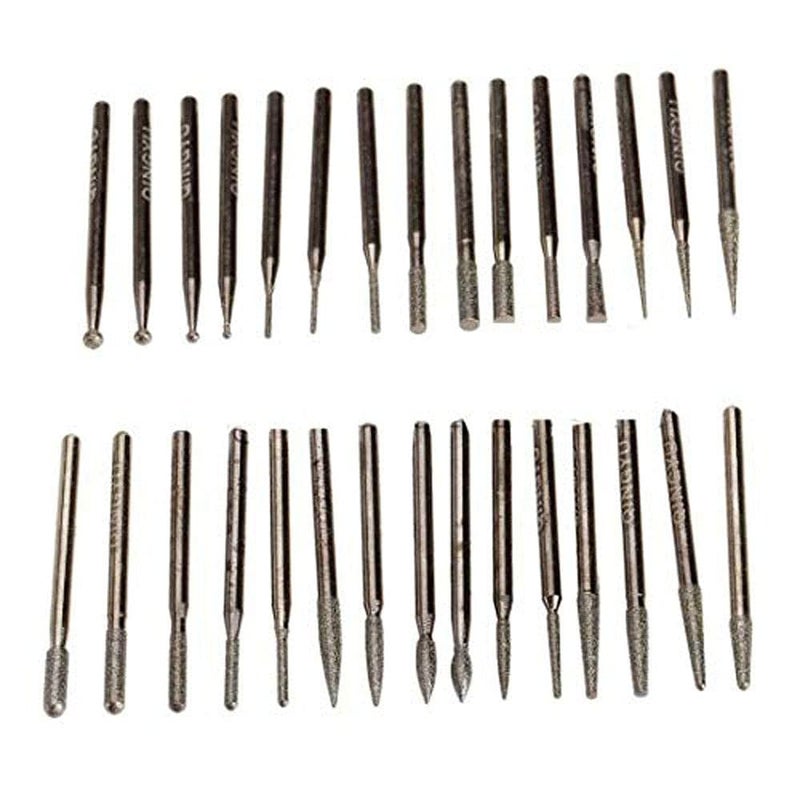 DIY Crafts Diy Crafts 11247 9305 Diamond Grinding Burr Drill Bit Set Multicolor 30 Piece  - Image 5