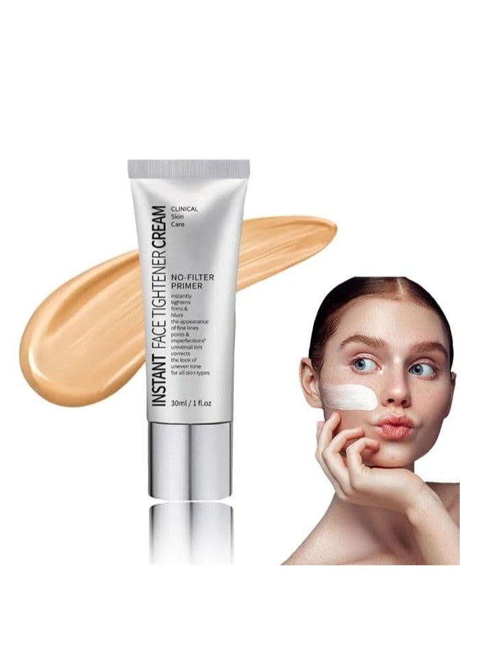 Face Tightener No-Filter Primer,Instant Face Tightener No-Filter Primer,Skin Tightener Primer Face Makeup,Temporary Face Tightener,Face Blurring Primer For Face Before Makeup, 1 Fl. Oz.Prime