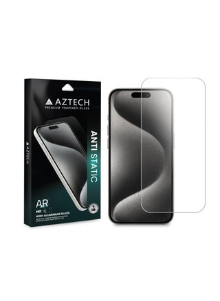 AZTECH Premium Clear Tempered Glass for iPhone 15 Pro Max, Anti Static, High Aluminium Glass, AR translucency process, Bare hand feel, Fingerprint, oil and stain resistance and Smooth touch, including free cleaning wipes for making it easy to clean and apply. - pzsku/Z3EBB0F9E15A1A7E756D9Z/45/_/1732000714/7e7bfe6e-2f37-4c34-b76b-a0cebdb565f5