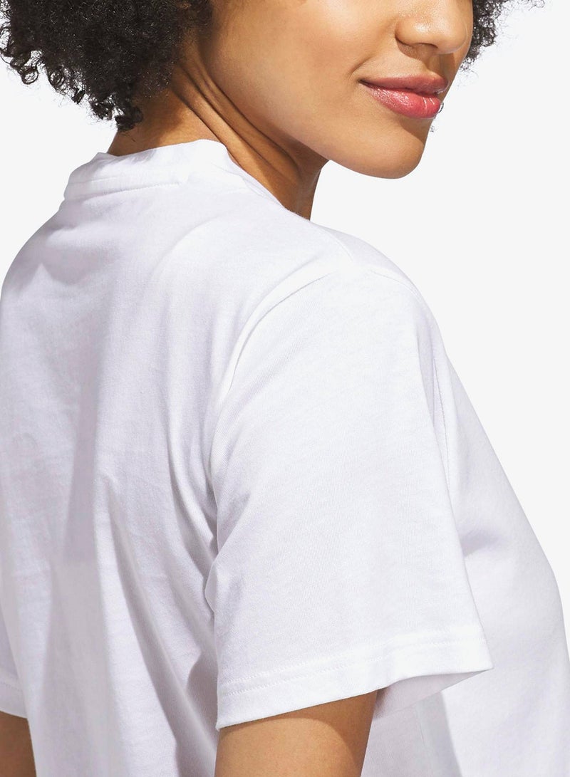 Adidas Textured Gingham Big Logo Graphic T-Shirt - Image 3