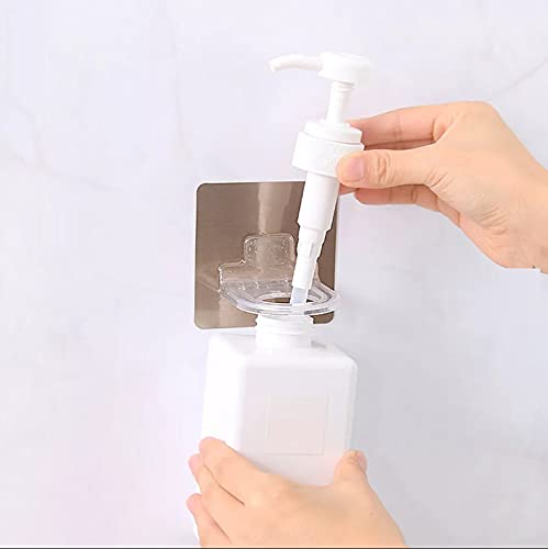 SAJANI Sajani Plastic Bottle Storage Holder Shower Gel Bottle Rack Hook Hand soap Bottle Shelf Bathroom KitchenWall Hanging Self Adhesive Hook Holder Sticker Pack of 2 - Image 4