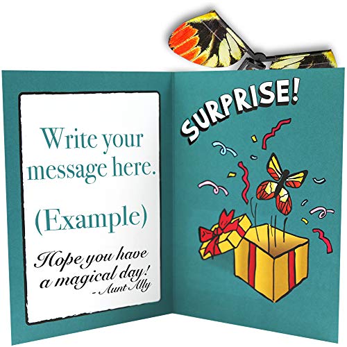 MAGIC MAKERS Adams Pranks and Magic Flying Butterfly Card Prank Complete With Greeting Card Ready To Load - Image 2