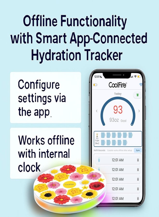 CoolFire English Talking Alarm Clock for Seniors & Visually Impaired Loud Voice Time Announcements, Easy Button Press, Rechargeable, Hourly Chime & Alternative to Talking Watch with Hydration - Image 5