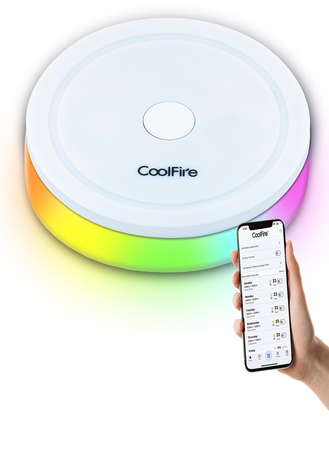 CoolFire English Talking Alarm Clock for Seniors & Visually Impaired Loud Voice Time Announcements, Easy Button Press, Rechargeable, Hourly Chime & Alternative to Talking Watch with Hydration - Image 1