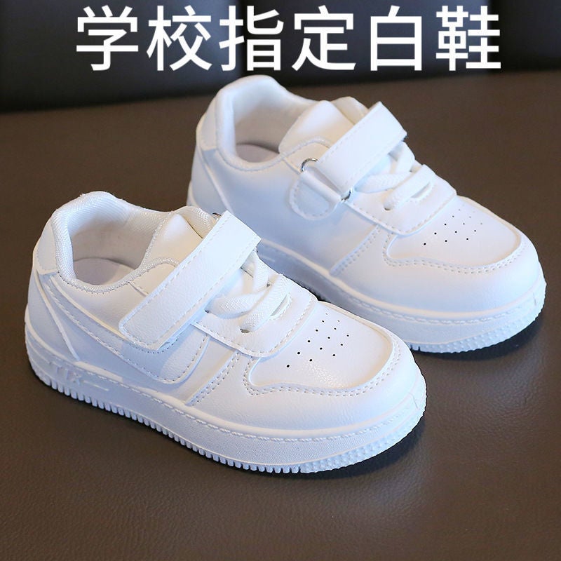 School-Designated Kidsren'S Breathable White Shoes 2025 Korean Style Versatile Casual Solid-Soled Shoes For Boys And Girls - Image 2