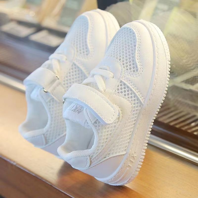 School-Designated Kidsren'S Breathable White Shoes 2025 Korean Style Versatile Casual Solid-Soled Shoes For Boys And Girls - Image 3