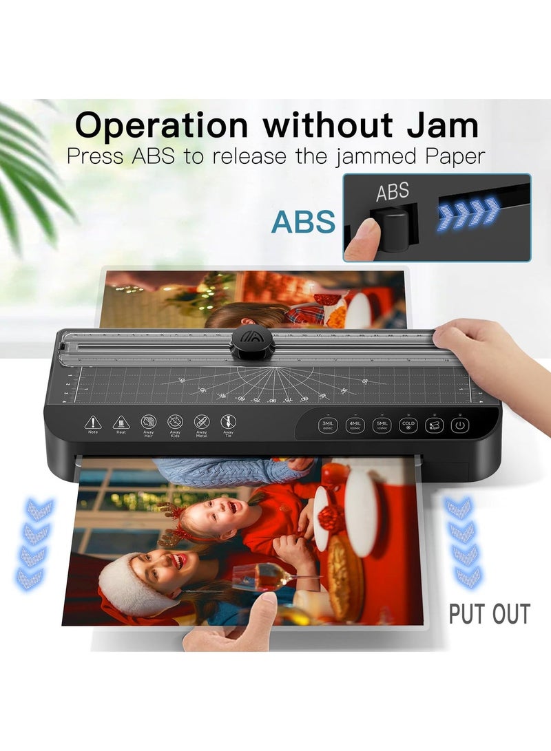 FN Laminator Machine, Hot and Cold Thermal Laminator, 4-in-1 Lamination Device with 5 Modes & Auto-Off for Home, Office, and School Use - Image 4