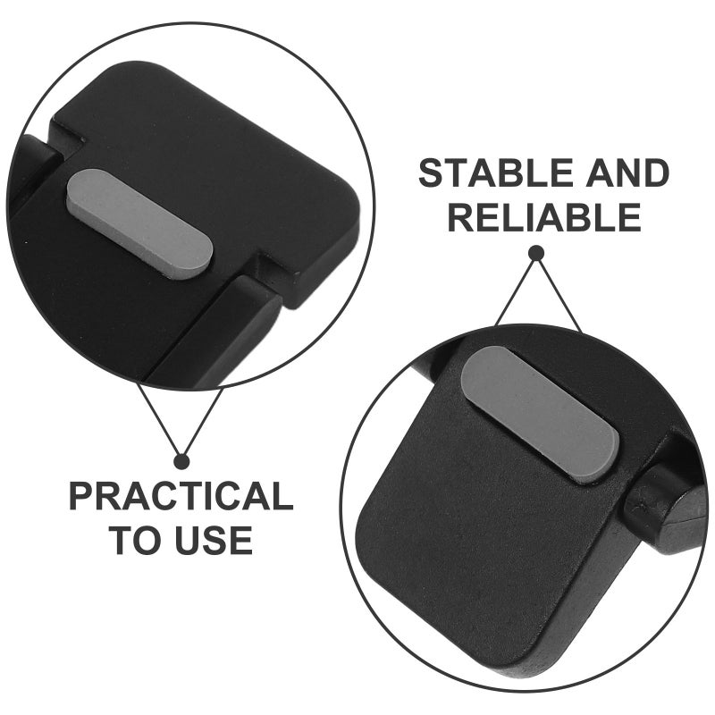 Portable Metal Laptop Stand Riser Cooling Holder 2 Pairs Silver Black - Image 4